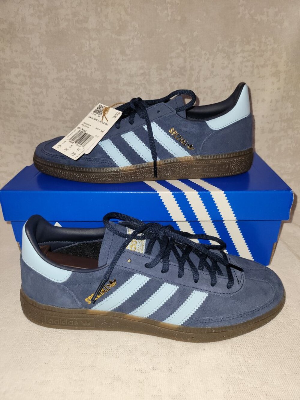 Adidas Handball Spezial Shoes Navy Blue Clear Sky BD7633 Mens Size 8.5 BRAND NEW - Picture 2 of 16